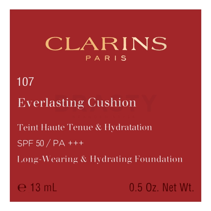Clarins Everlasting Cushion Foundation dlouhotrvající make-up 107 Beige 13 ml