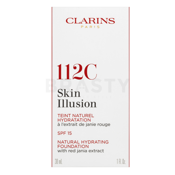 Clarins Skin Illusion Natural Hydrating Foundation tekutý make-up s hydratačním účinkem 112 Amber 30 ml