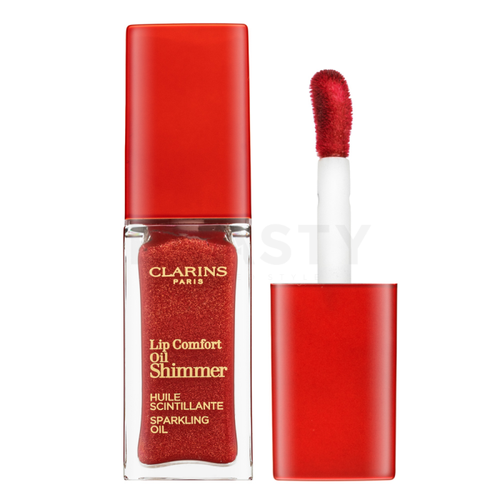 Clarins Lip Comfort Oil Shimmer olej na rty se třpytkami 07 Red Hot 7 ml