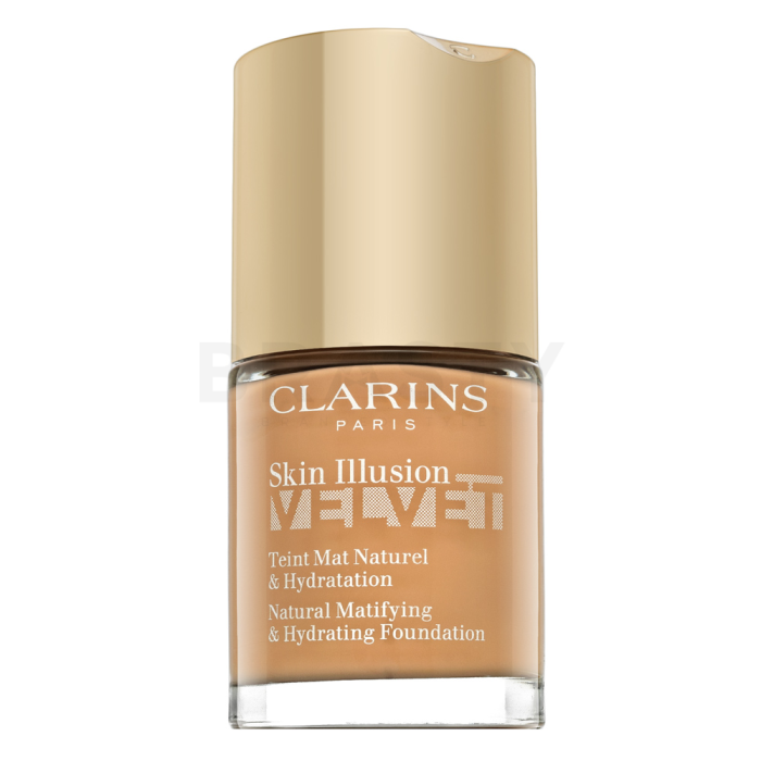 Clarins Skin Illusion Velvet Natural Matifying & Hydrating Foundation vloeibare make-up met matterend effect 110N Honey 30 ml