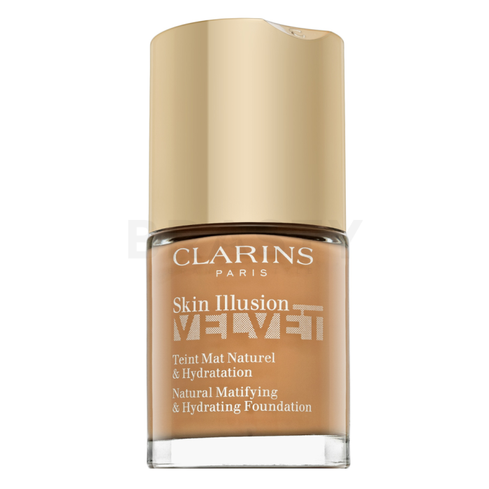 Clarins Skin Illusion Velvet Natural Matifying & Hydrating Foundation vloeibare make-up met matterend effect 112.3N Sandalwood 30 ml