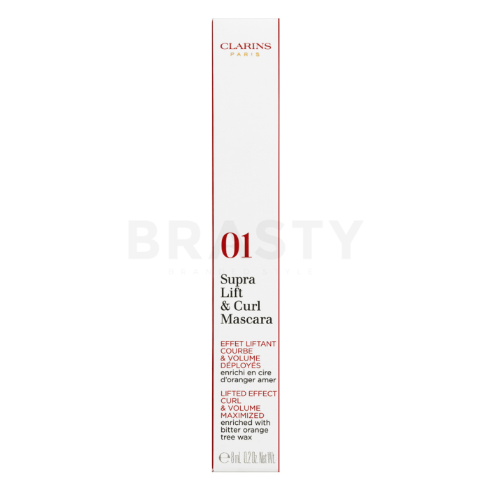Clarins Supra Lift & Curl Mascara řasenka pro prodloužení a natočení řas 01 Intense Black 8 ml