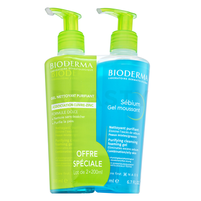 Bioderma Sébium gel de curățare Purifying Cleansing Foaming Gel 2 x 200 ml
