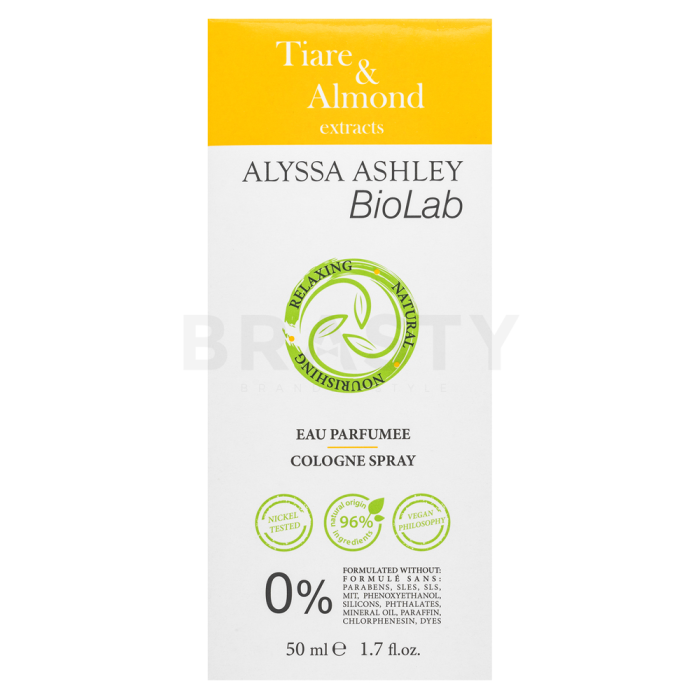 Alyssa Ashley Biolab Tiare & Almond parfémovaná voda unisex 50 ml