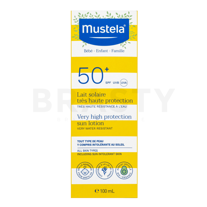 Mustela Bébé mléko na opalování Very High Protection Sun Lotion SPF50+ 100 ml