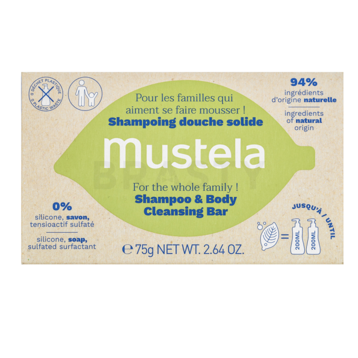 Mustela Shampoo & Body Cleansing Bar tuhý šampón s vyživujúcim účinkom 75 g
