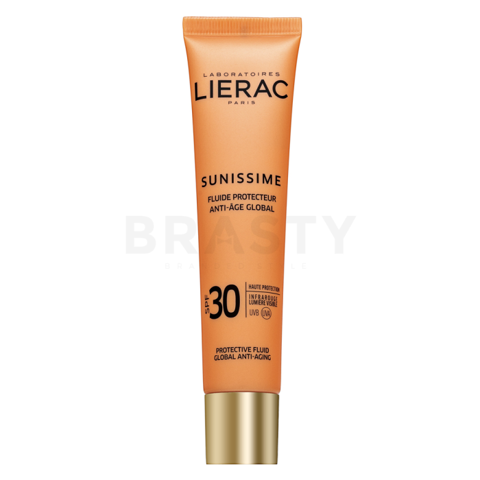 Lierac Sunissime vochtinbrengende en beschermende vloeistof Protective Fluid Global Anti-Aging SPF30 40 ml