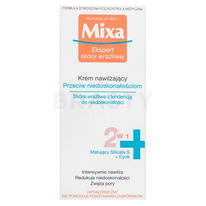 Mixa Moisturizing Cream 2in1 Against Imperfections hydratační krém proti nedokonalostem pleti 50 ml