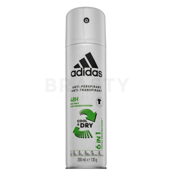 Adidas Cool & Dry 6 in 1 deospray pre ženy 200 ml