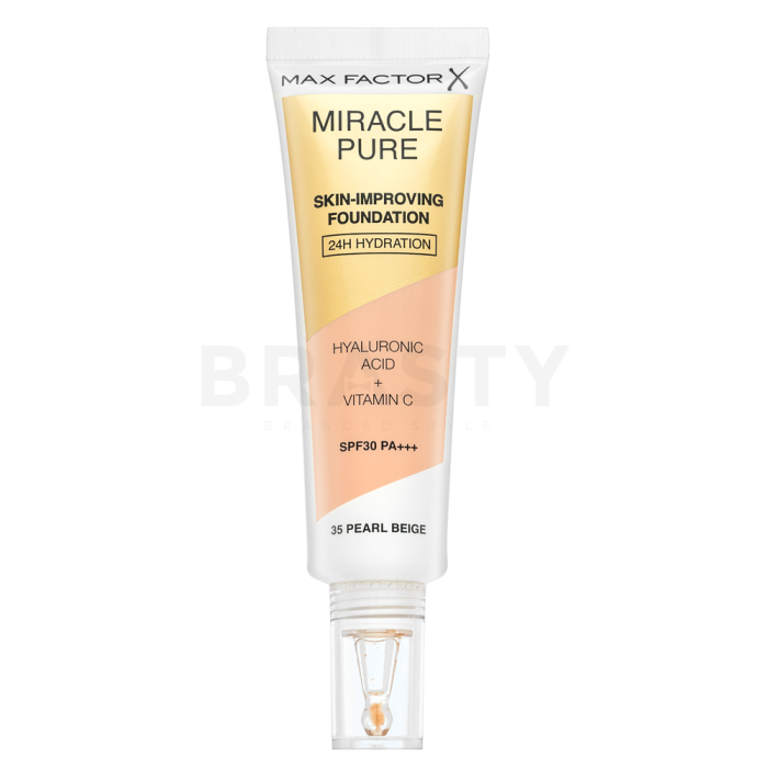 Max Factor Miracle Pure Skin-Improving Foundation dlouhotrvající make-up s hydratačním účinkem 35 Pearl Beige 30 ml