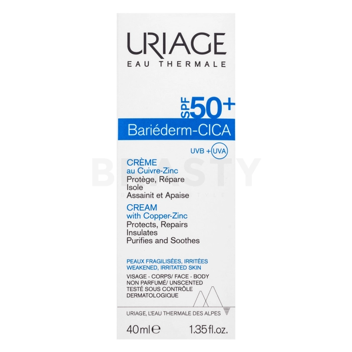 Uriage Bariederm pleťový krém Cica-Cream SPF50+ 40 ml