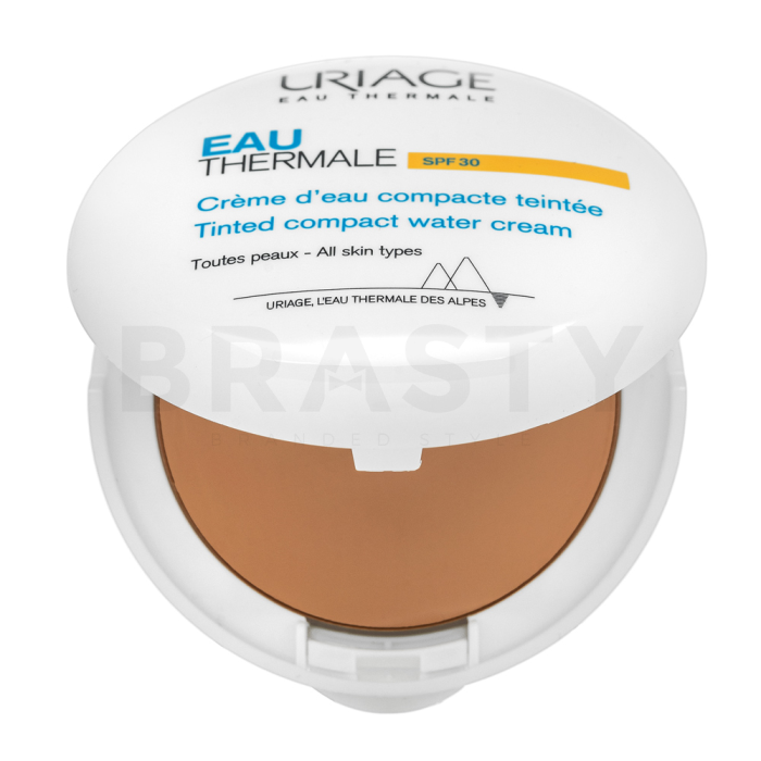 Uriage Eau Thermale Water Cream Tinted Compact SPF30 hodvábny púder pre zjednotenie farebného tónu pleti 10 g