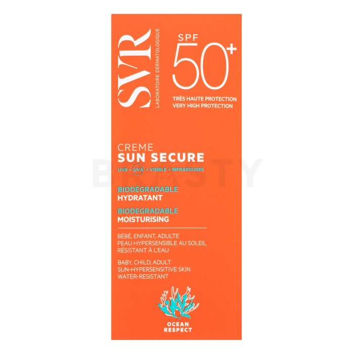 SVR Sun Secure krém na opalování SPF50+ Biodegradable Moisturising Creme 50 ml