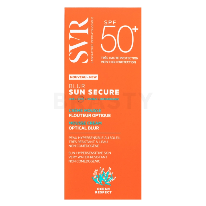 SVR Sun Secure crema gel SPF50+ Mousse Cream Optical Blur 50 ml