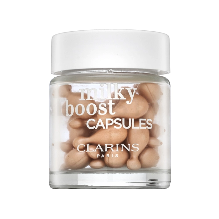 Clarins Milky Boost Capsules vloeibare make-up voor een uniforme en stralende teint 02 30 x 0,2 ml