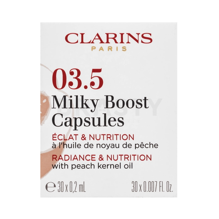 Clarins Milky Boost Capsules vloeibare make-up voor een uniforme en stralende teint 03.5 30 x 0,2 ml