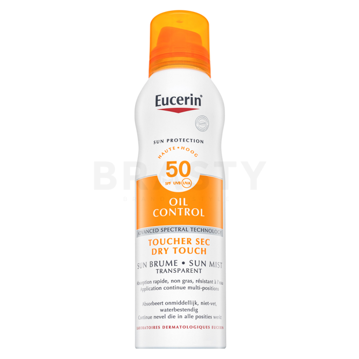 Eucerin Sensitive Protect sprej na opalování Sun Spray Transparent Dry Touch SPF 50 200 ml