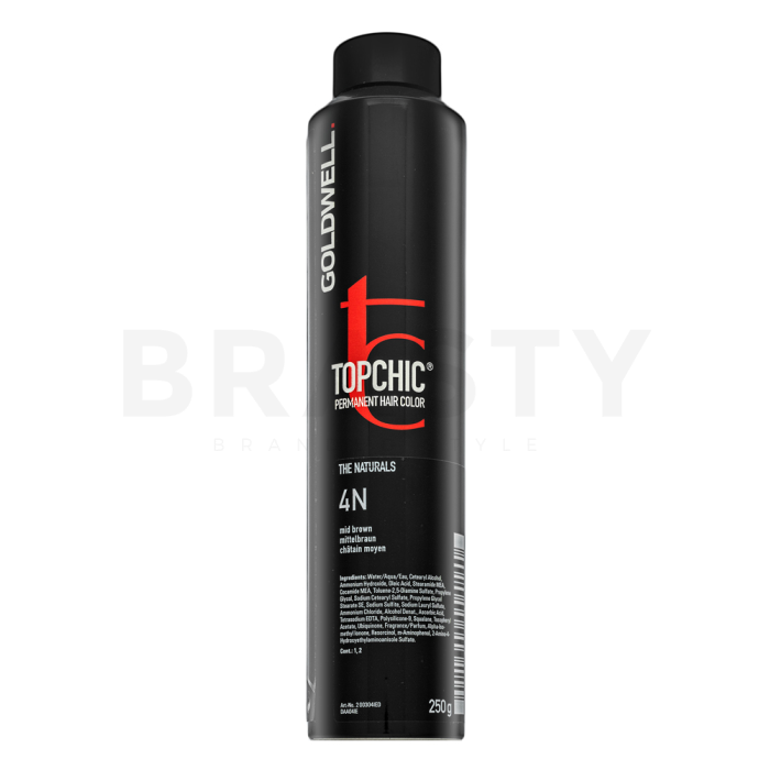 Goldwell Topchic Hair Color Professionelle permanente Haarfarbe für alle Haartypen 4N 250 g