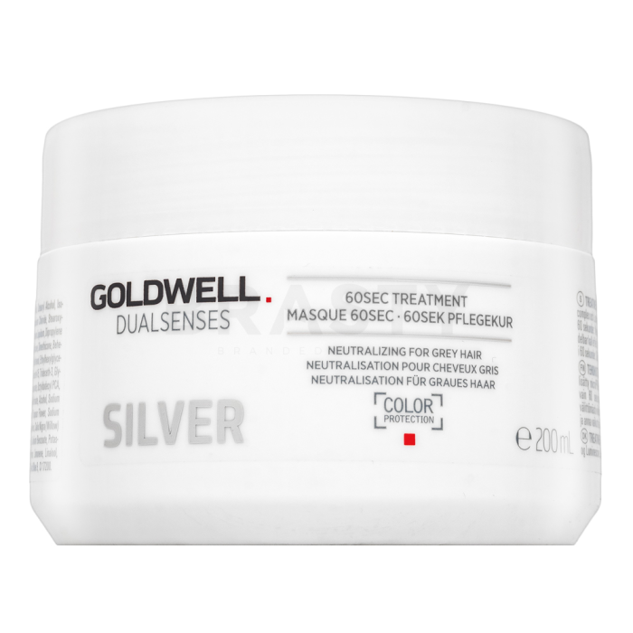 Goldwell Dualsenses Silver 60sec Treatment vyživující maska s barevnými pigmenty pro platinově blond a šedivé vlasy 200 ml