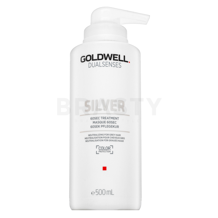 Goldwell Dualsenses Silver 60sec Treatment vyživující maska s barevnými pigmenty pro platinově blond a šedivé vlasy 500 ml