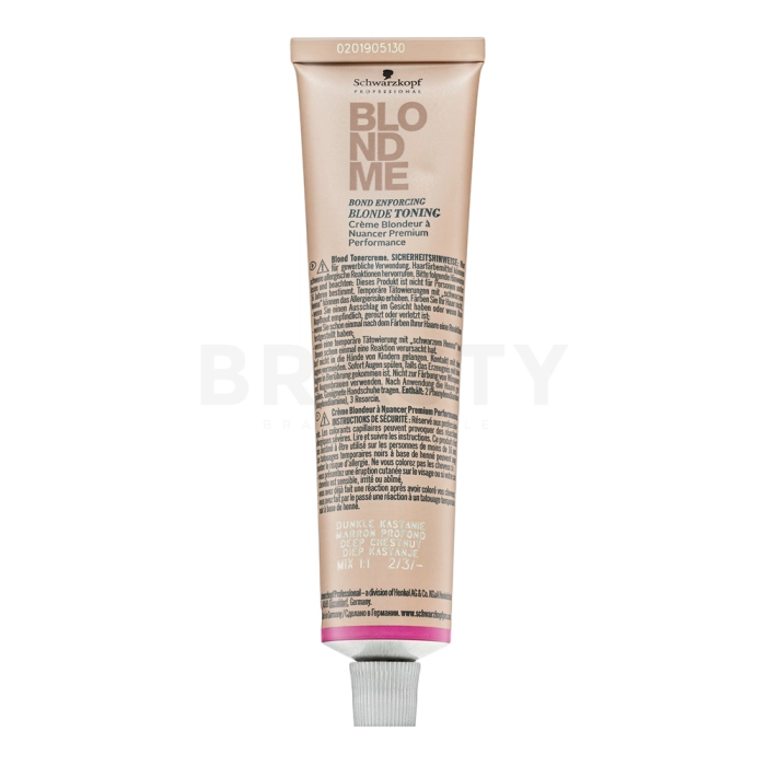 Schwarzkopf Professional BlondMe Bond Enforcing Blonde Lifting toning color cream for all hair types Deep Chestnut 60 ml