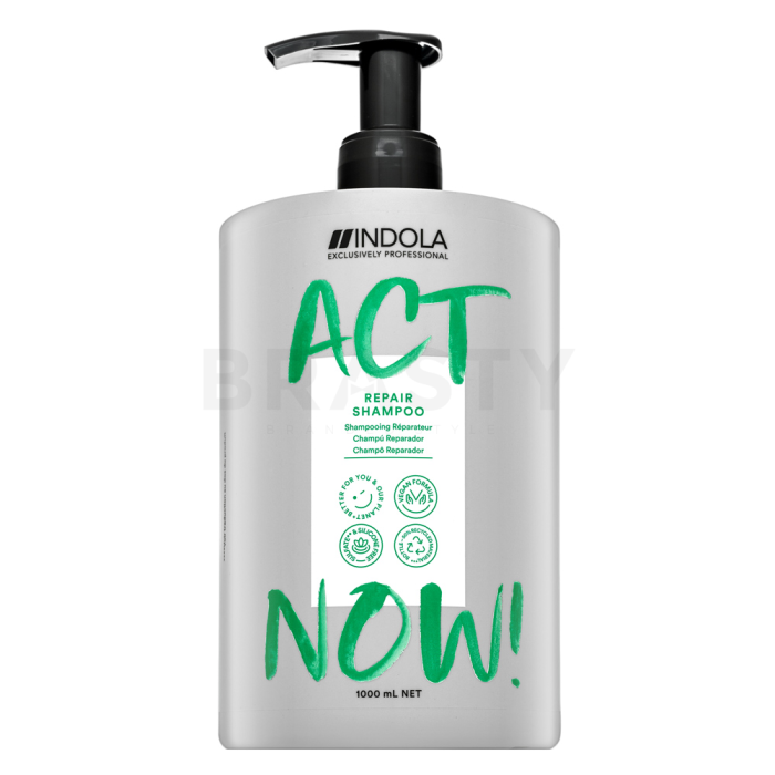 Indola Act Now! Repair Shampoo vyživující šampon pro suché a poškozené vlasy 1000 ml