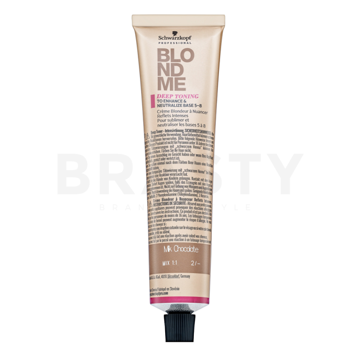 Schwarzkopf Professional BlondMe Bond Enforcing Blonde Toning kleurende crème voor licht haar Milk Chocolate 60 ml