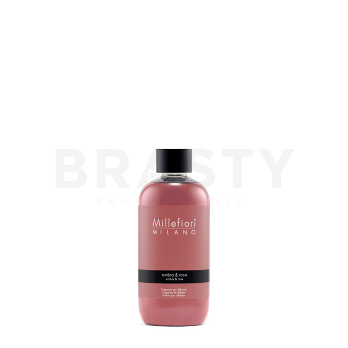 Millefiori Milano Fragrance Diffuser Ambra & Rosa Refill 250 ml