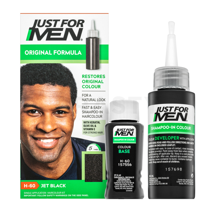 Just For Men Shampoo-in Haircolour farebný šampon za muškarce H60 Natural Jet Black 66 ml