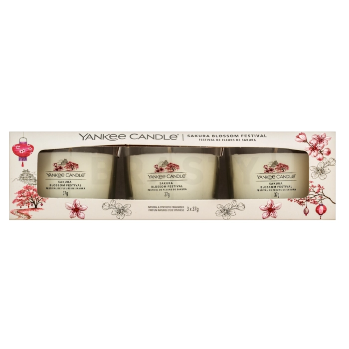Yankee Candle Sakura Blossom Festival votivní svíčka 3 x 37 g