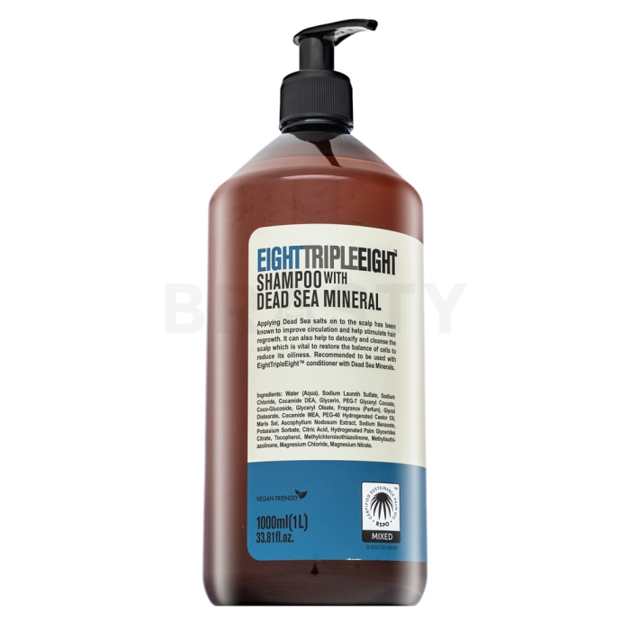 Triple Eight 015 Dead Sea Mineral Shampoo minerale shampoo voor hoofdhuid stimulatie 1000 ml