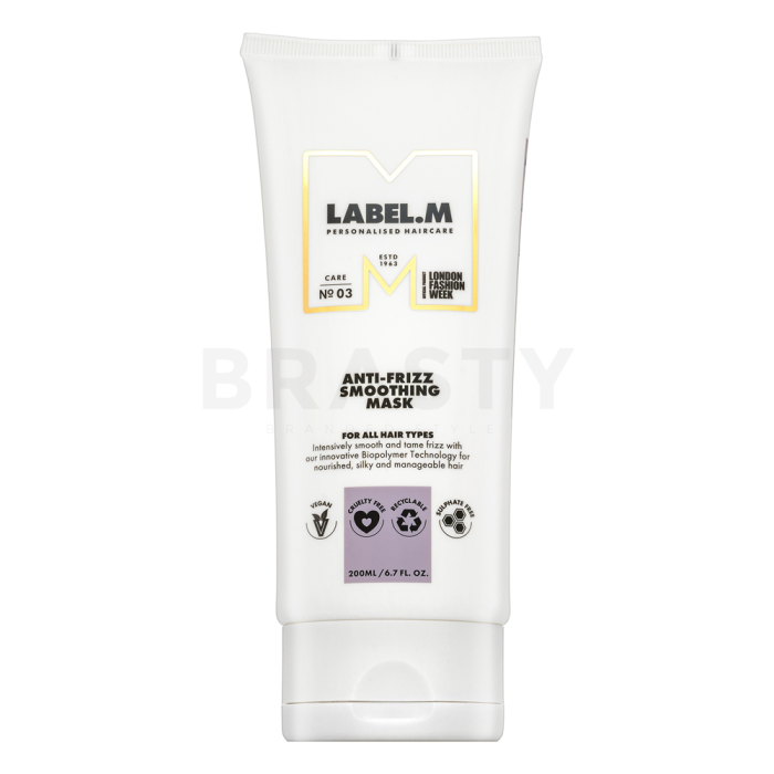 Label.M Anti-Frizz Smoothing Mask uhlazující maska proti krepatění vlasů 200 ml