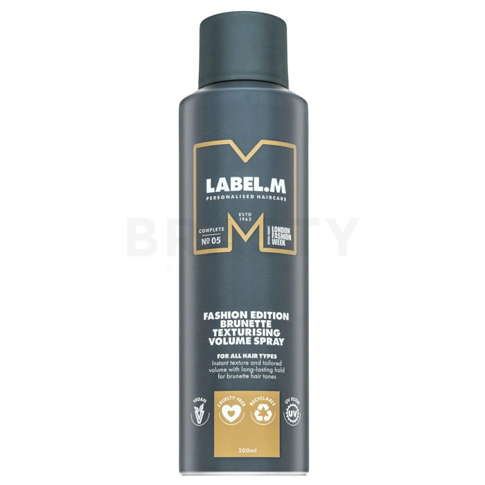 Label.M Fashion Edition Brunette Texturising Volume Spray objemový sprej pro hnědé vlasy 200 ml