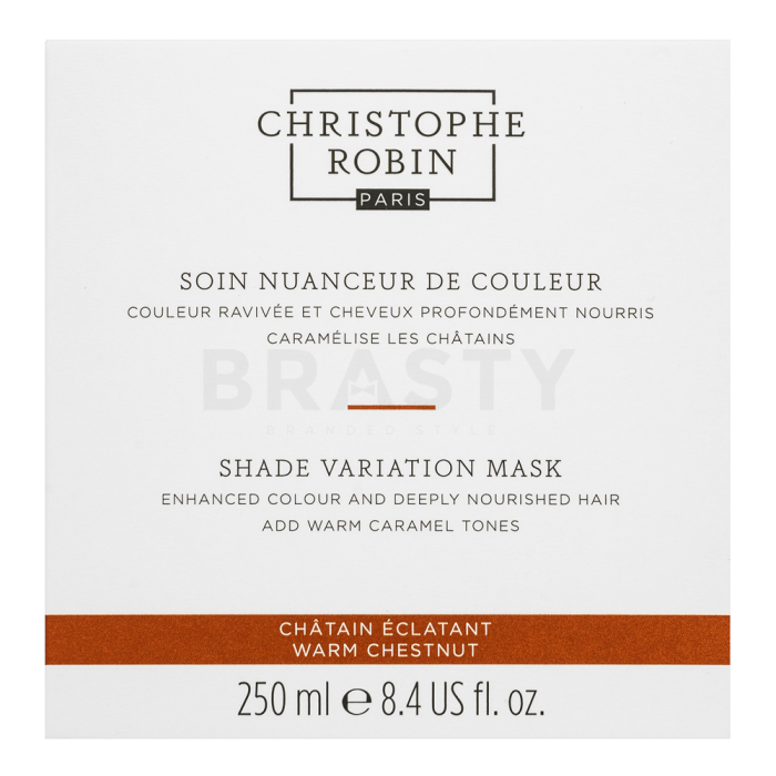 Christophe Robin Shade Variation Mask vyživující maska s barevnými pigmenty pro oživení světle a středně hnědých odstínů Warm Chestnut 250 ml