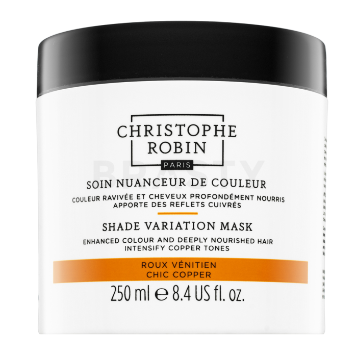 Christophe Robin Shade Variation Mask vyživující maska s barevnými pigmenty pro oživení měděných odstínů Chic Copper 250 ml