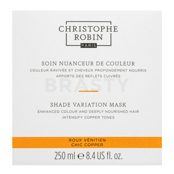 Christophe Robin Shade Variation Mask vyživující maska s barevnými pigmenty pro oživení měděných odstínů Chic Copper 250 ml