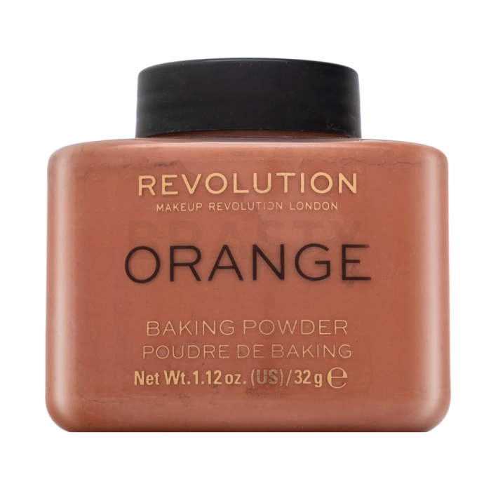 Makeup Revolution Baking Powder pudr pro sjednocenou a rozjasněnou pleť Orange 32 g