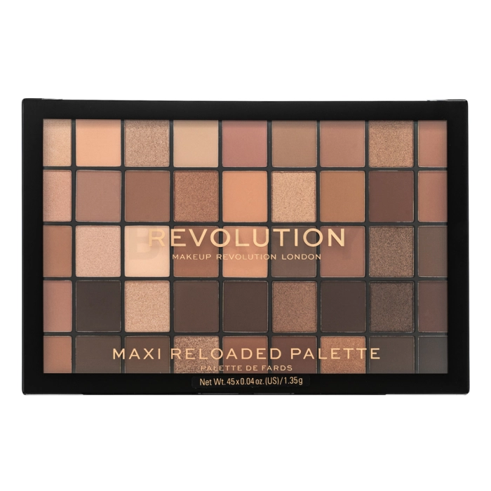 Makeup Revolution Maxi Re-Loaded Nudes paletka očných tieňov 60,75 g