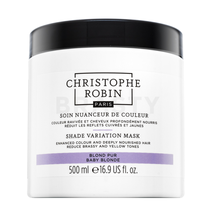 Christophe Robin Shade Variation Mask vyživující maska s barevnými pigmenty pro blond vlasy Baby Blonde 500 ml