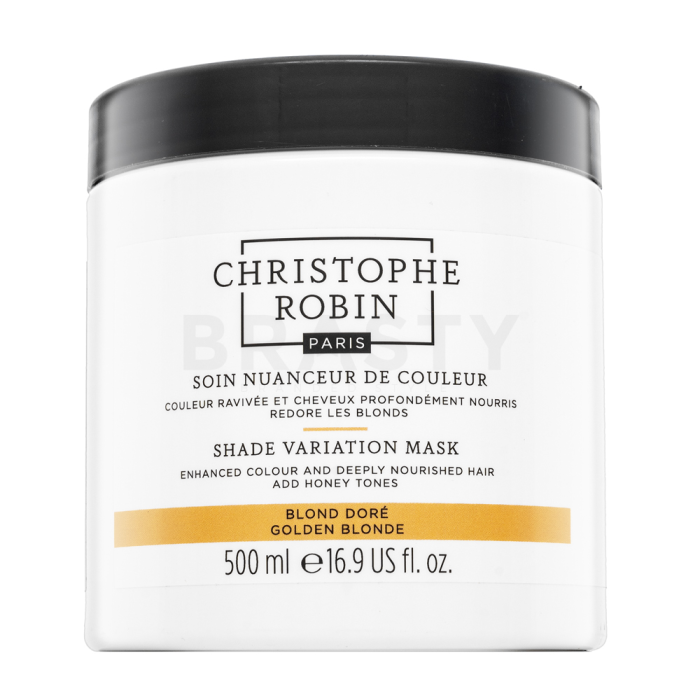 Christophe Robin Shade Variation Mask vyživující maska s barevnými pigmenty pro oživení teplých blond odstínů vlasů Golden Blonde 500 ml