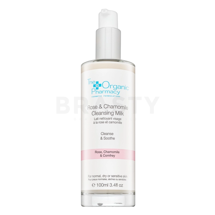 The Organic Pharmacy Rose And Chamomile Cleansing Milk leche limpiadora para piel sensible 100 ml
