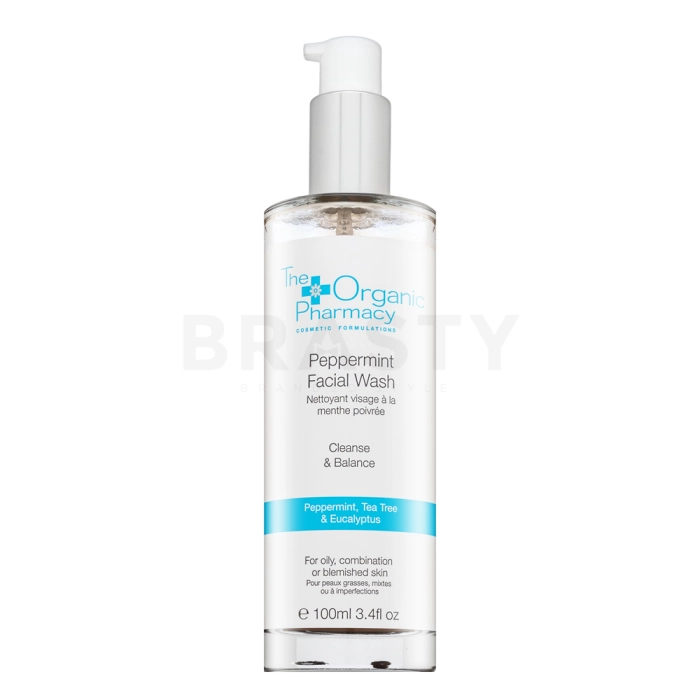 The Organic Pharmacy Peppermint Facial Wash čistící gel pro problematickou pleť 100 ml