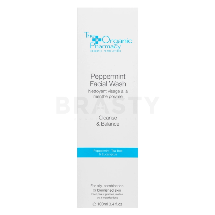 The Organic Pharmacy Peppermint Facial Wash čistící gel pro problematickou pleť 100 ml