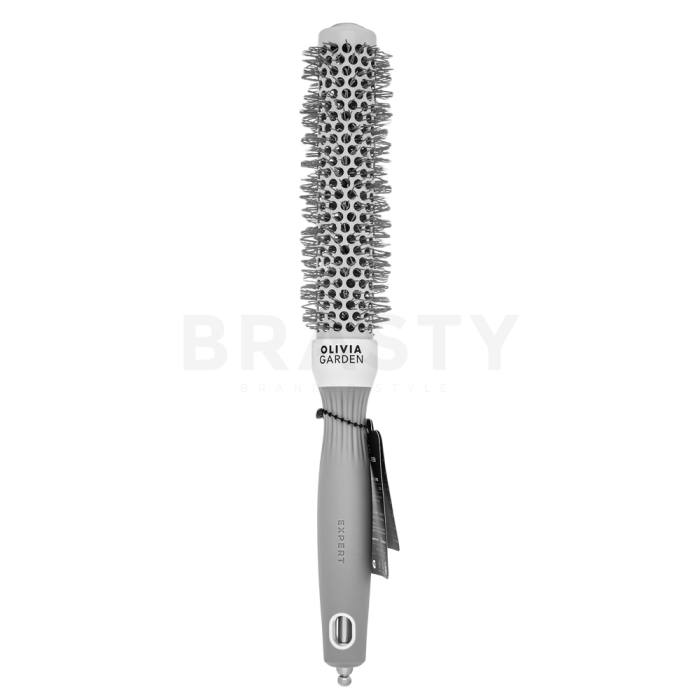 Olivia Garden Expert Blowout Speed Round Brush Wavy Bristles White & Grey 25 mm kartáč na vlasy