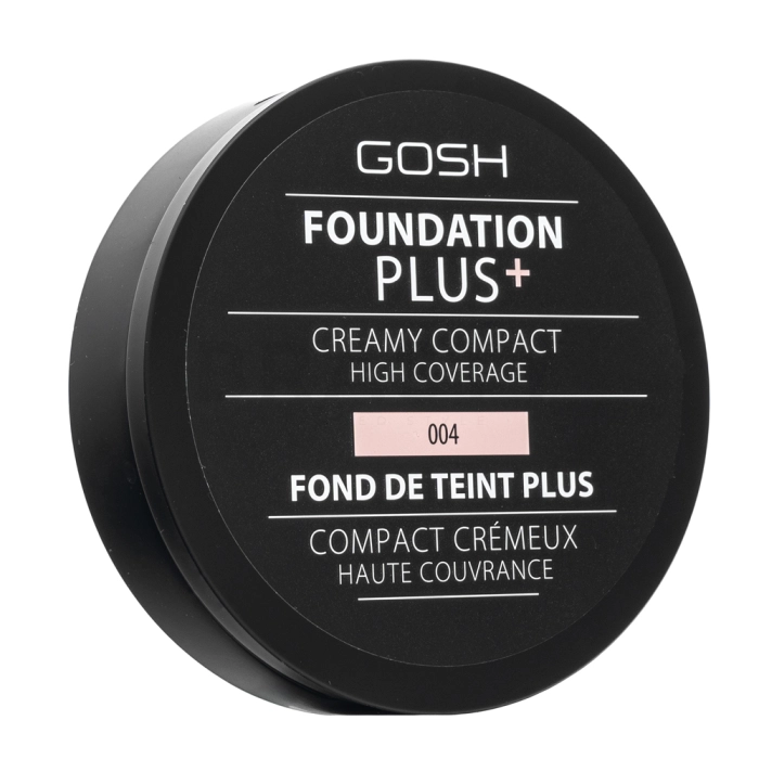 Gosh Foundation Plus + compact product om de huidskleur te egaliseren 004 Natural 9 g