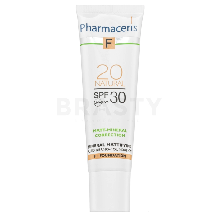 Pharmaceris F Mineral Dermo-Foundation SPF30 Natural loción embellecedora para piel unificada y sensible 30 ml