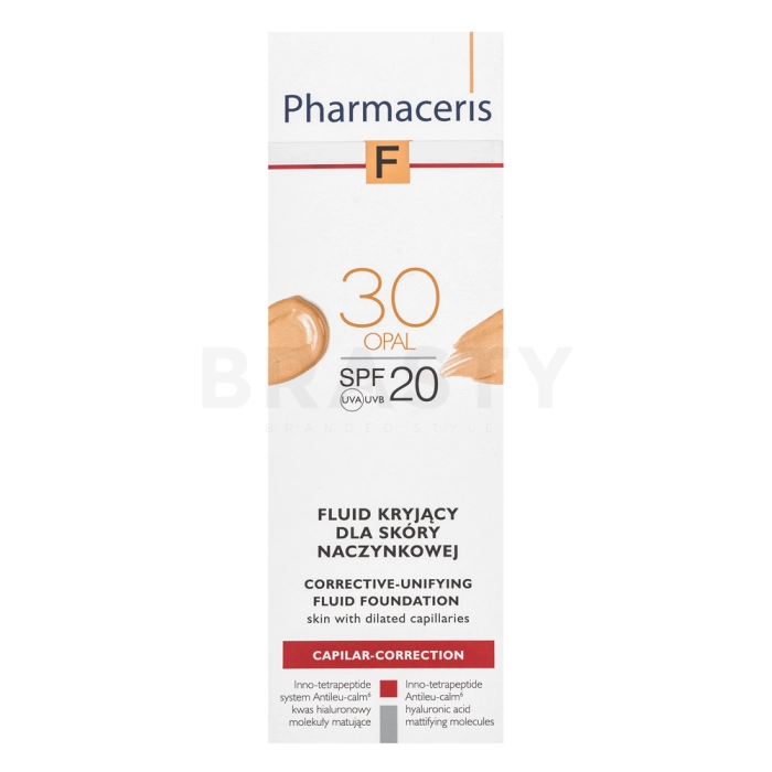Pharmaceris F Capilar-Correction Fluid SPF20 Opal loción embellecedora para piel unificada y sensible 30 ml