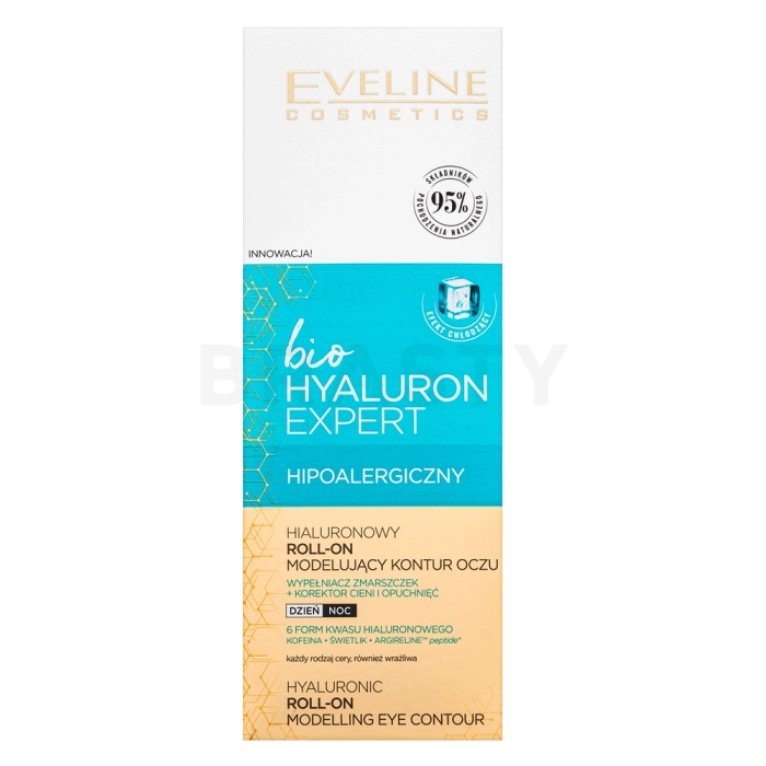 Eveline Bio Hyaluron Eye Roll-On Modelling Eye Contour smoothing eye cream for all skin types 15 ml