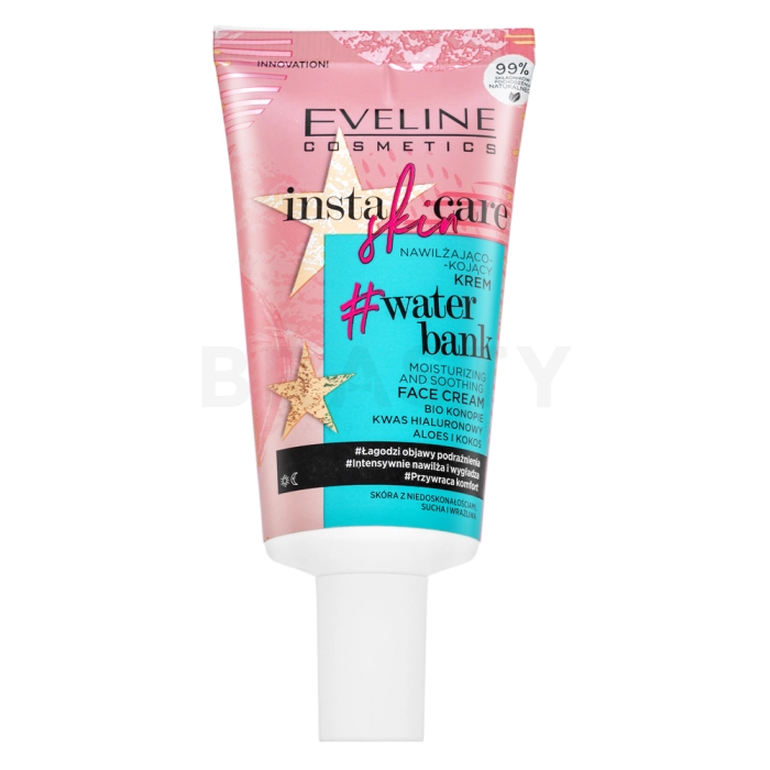 Eveline Insta Skin Care Water Bank Moisturizing And Soothing Cream cremă hrănitoare pentru toate tipurile de piele 50 ml
