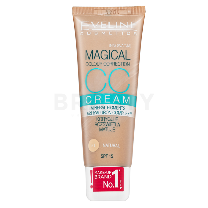 Eveline Magical Colour Correction CC Cream SPF15 CC krema proti nepravilnostim na koži 51 Natural 30 ml